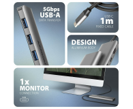 Axagon HMC-5H USB-C 5Gbps 5in1 hub - 1485452 - zdjęcie 5